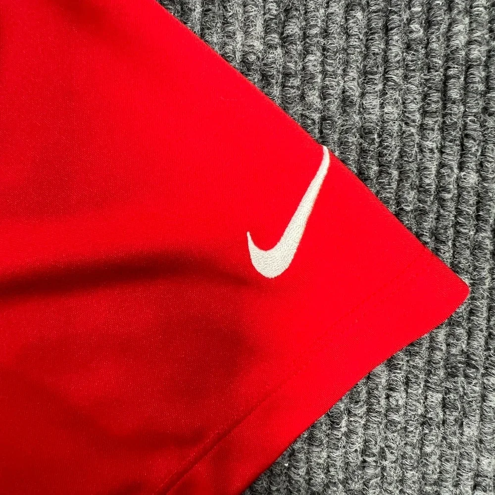 Nike Polo Shirt Mens Large Red Short Sleeve Golf Standard Fit Outdoor Casual